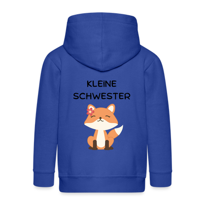 Kinder Premium Kapuzenjacke - Kleine Schwester Fuchs - Royalblau