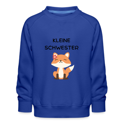 Kinder Premium Pullover - Kleine Schwester Fuchs - Royalblau