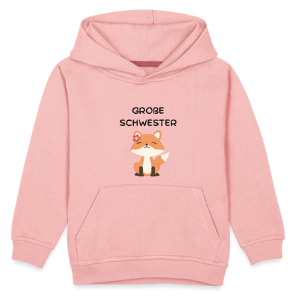 Kinder Premium Hoodie - Große Schwester Fuchs - Kristallrosa