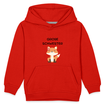 Kinder Premium Hoodie - Große Schwester Fuchs - Rot