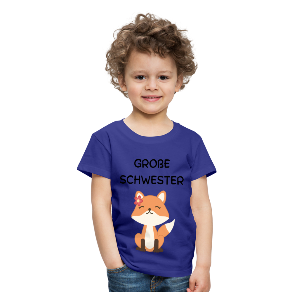 Kinder Premium T-Shirt - Große Schwester Fuchs - Königsblau