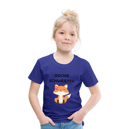 Kinder Premium T-Shirt - Große Schwester Fuchs - Königsblau