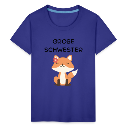 Teenager Premium T-Shirt - Große Schwester Fuchs - Königsblau