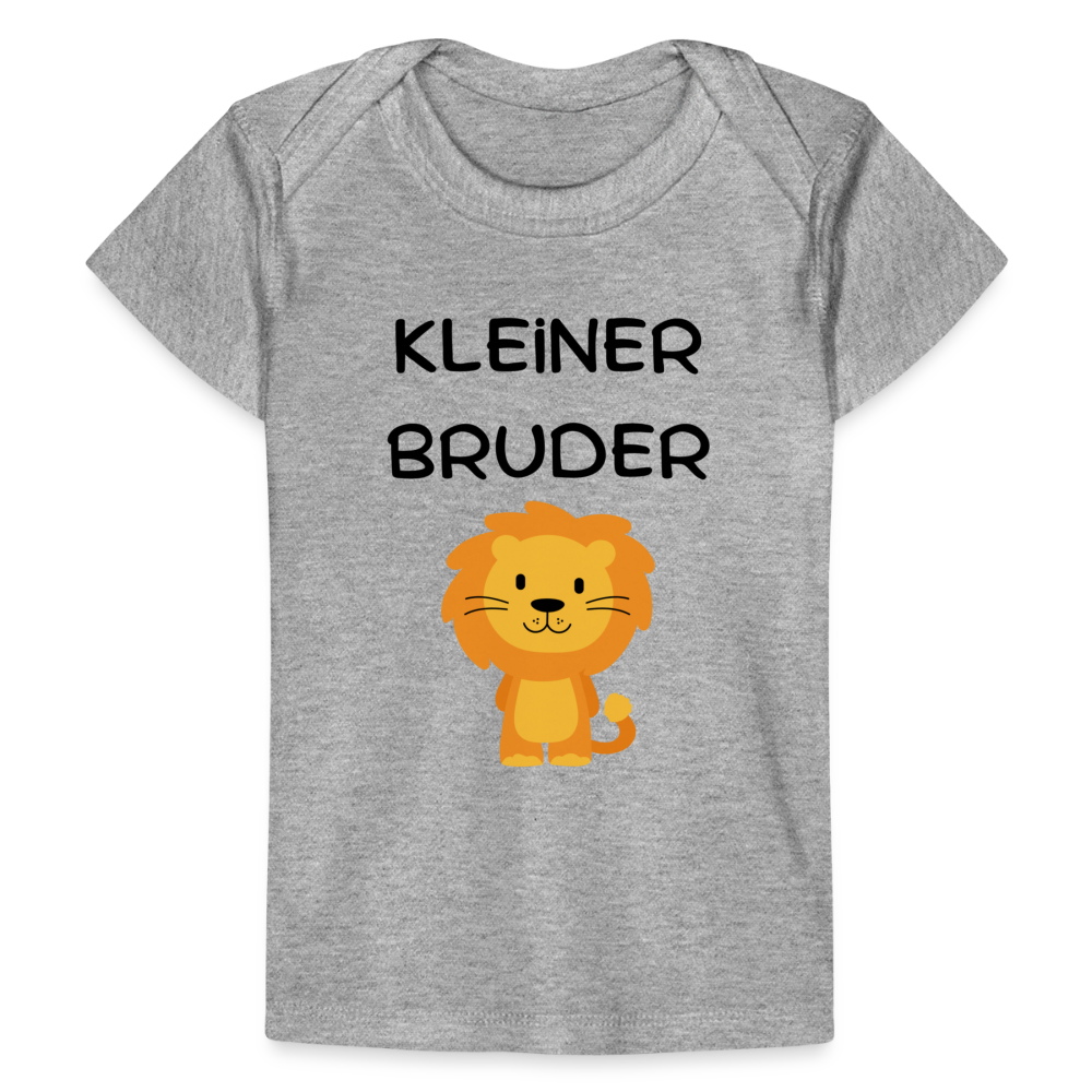 Baby Bio-T-Shirt - Kleiner Bruder Löwe - Grau meliert