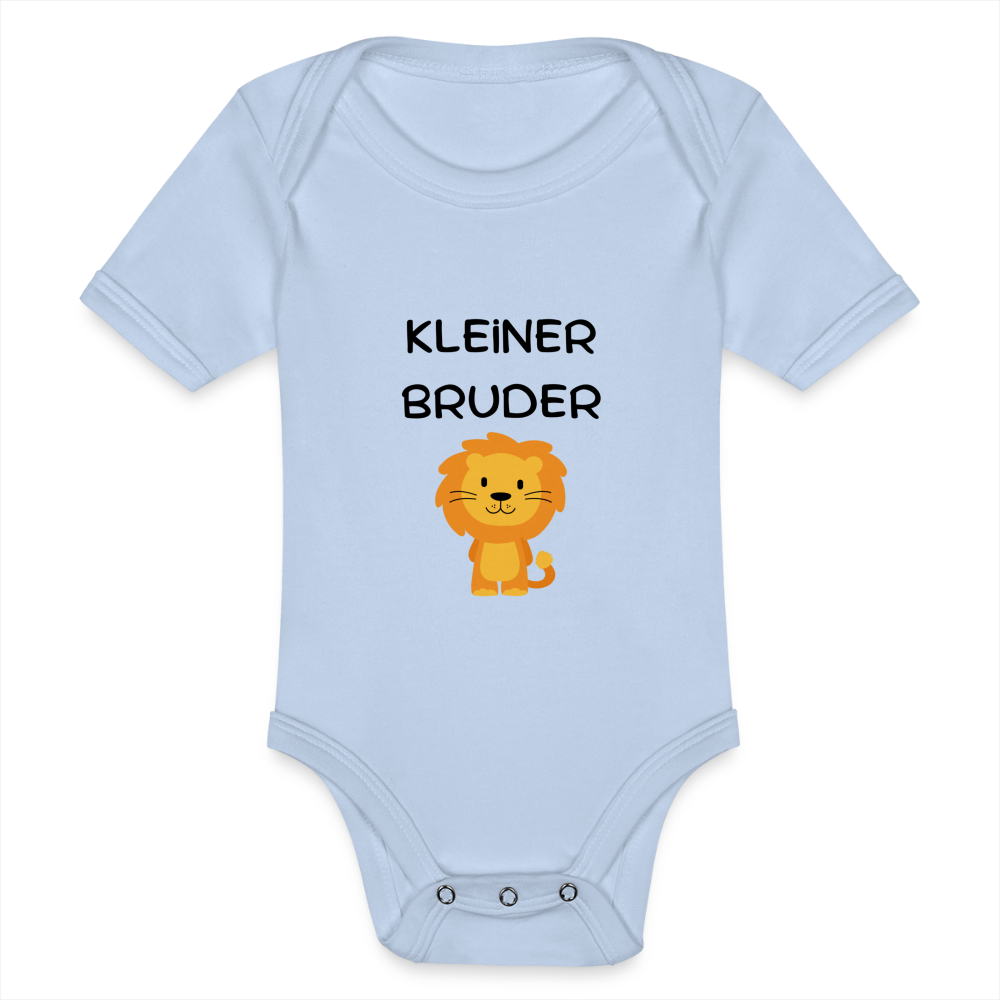 Baby Bio-Kurzarm-Body - Kleiner Bruder Löwe - Sky