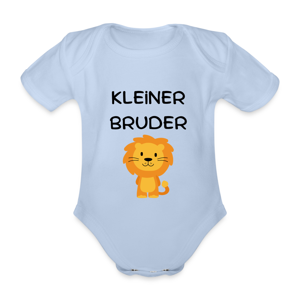 Baby Bio-Kurzarm-Body - Kleiner Bruder Löwe - Sky