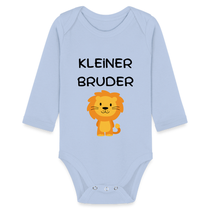 Baby Bio-Langarm-Body - Kleiner Bruder Löwe - Sky