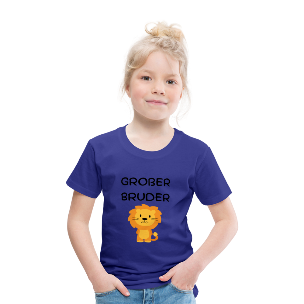 Kinder Premium T-Shirt - Großer Bruder Löwe - Königsblau