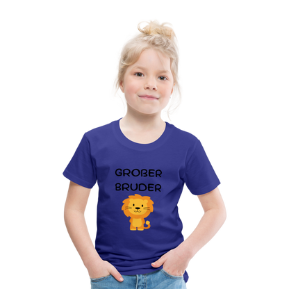 Kinder Premium T-Shirt - Großer Bruder Löwe - Königsblau