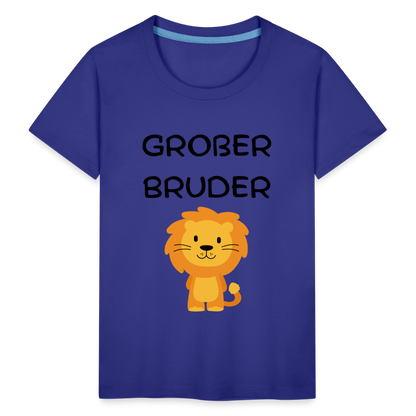 Kinder Premium T-Shirt - Großer Bruder Löwe - Königsblau