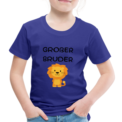 Kinder Premium T-Shirt - Großer Bruder Löwe - Königsblau