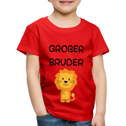 Kinder Premium T-Shirt - Großer Bruder Löwe - Rot