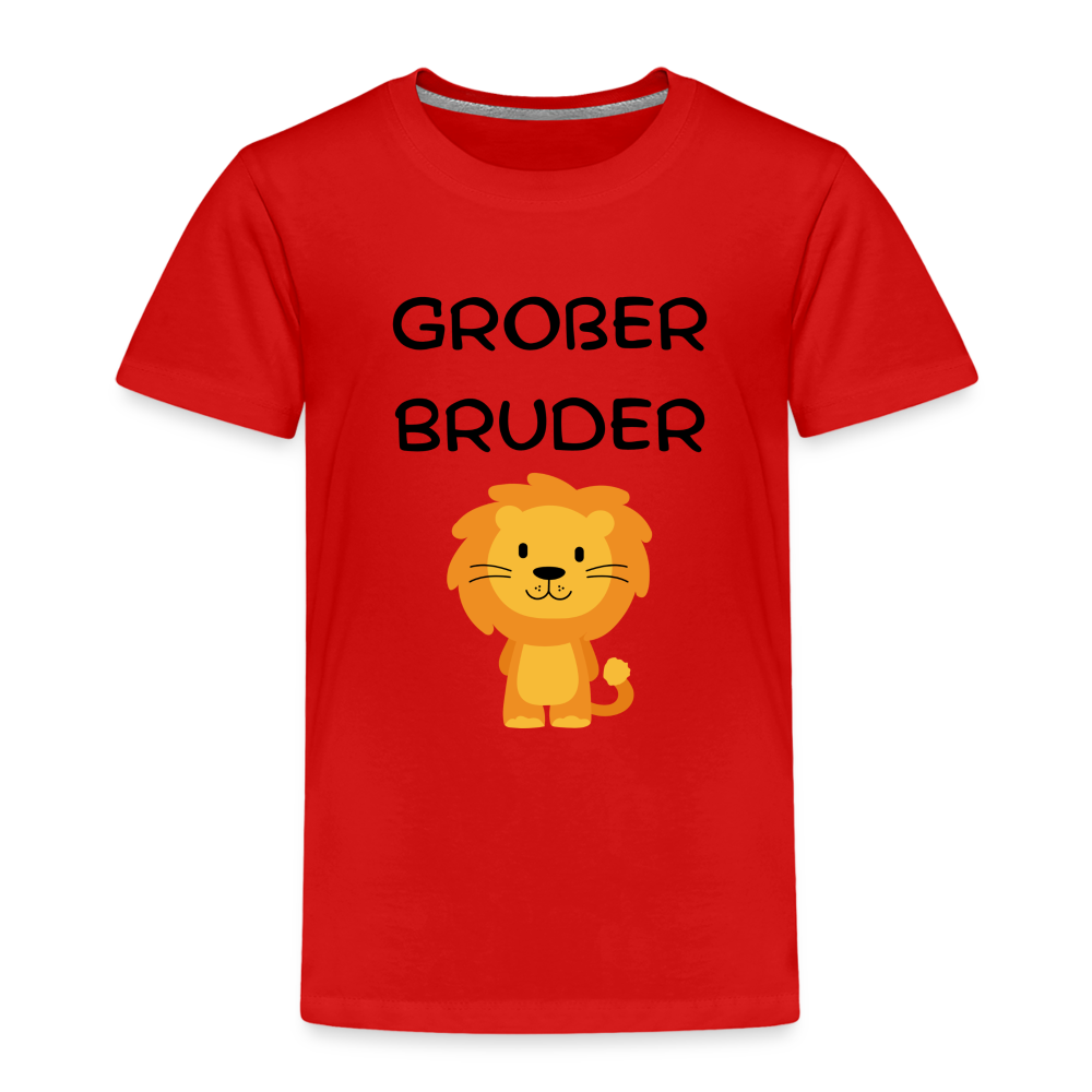 Kinder Premium T-Shirt - Großer Bruder Löwe - Rot