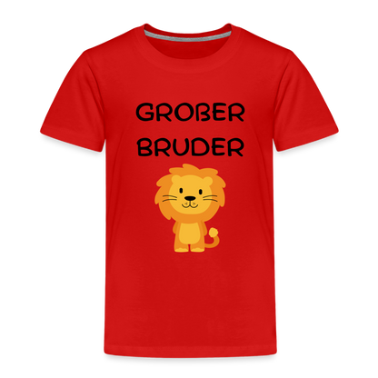 Kinder Premium T-Shirt - Großer Bruder Löwe - Rot