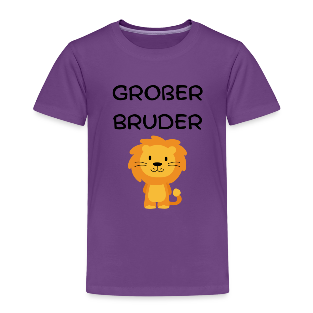 Kinder Premium T-Shirt - Großer Bruder Löwe - Lila