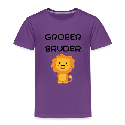 Kinder Premium T-Shirt - Großer Bruder Löwe - Lila