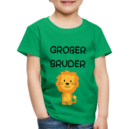 Kinder Premium T-Shirt - Großer Bruder Löwe - Kelly Green