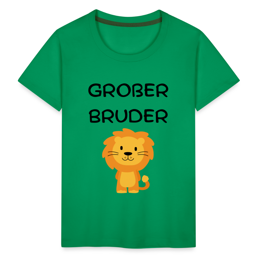 Kinder Premium T-Shirt - Großer Bruder Löwe - Kelly Green