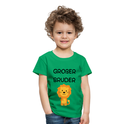 Kinder Premium T-Shirt - Großer Bruder Löwe - Kelly Green