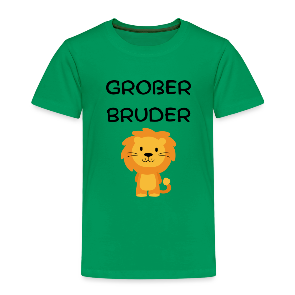 Kinder Premium T-Shirt - Großer Bruder Löwe - Kelly Green