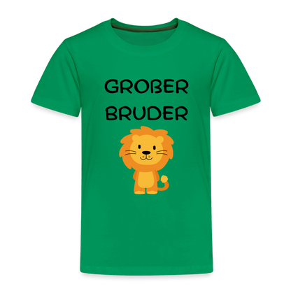 Kinder Premium T-Shirt - Großer Bruder Löwe - Kelly Green