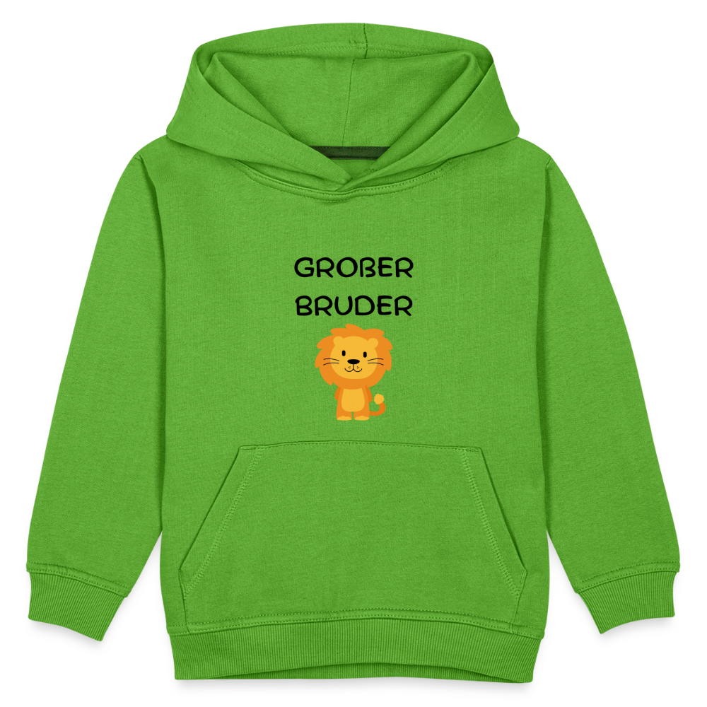 Kinder Premium Hoodie - Großer Bruder Löwe - Hellgrün