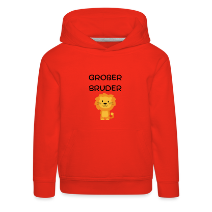 Kinder Premium Hoodie - Großer Bruder Löwe - Rot