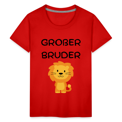 Teenager Premium T-Shirt - Großer Bruder Löwe - Rot