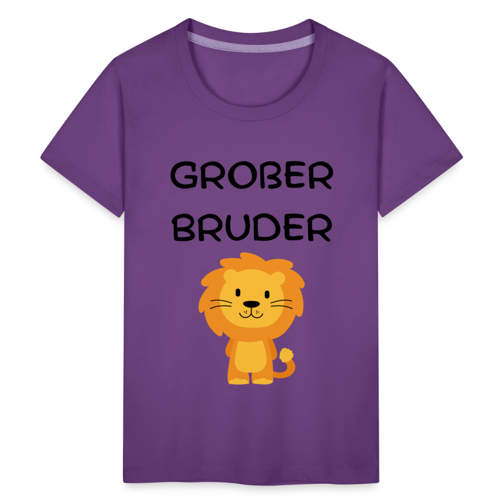 Teenager Premium T-Shirt - Großer Bruder Löwe - Lila