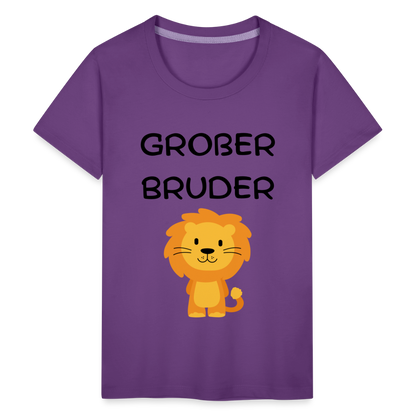 Teenager Premium T-Shirt - Großer Bruder Löwe - Lila