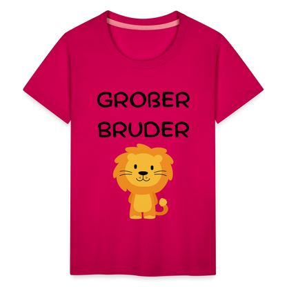 Teenager Premium T-Shirt - Großer Bruder Löwe - dunkles Pink