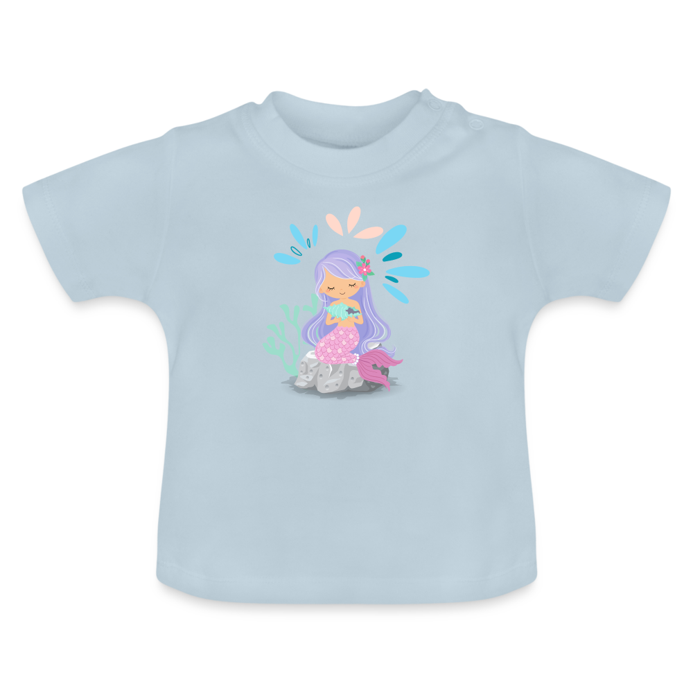 Baby T-Shirt - Meerjungfrau - Hellblau