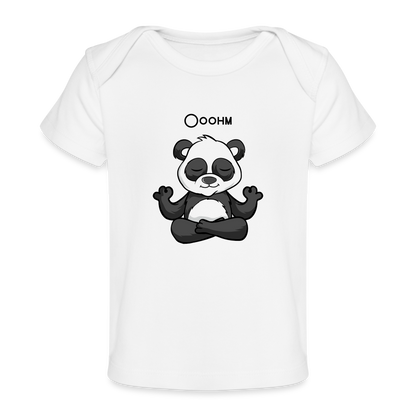 Baby Bio-T-Shirt - Ooohm Panda - weiß