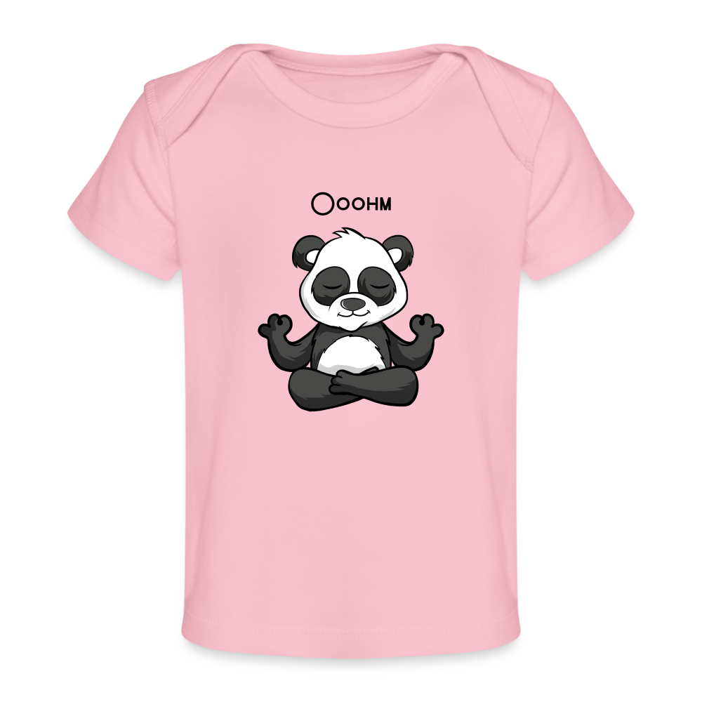 Baby Bio-T-Shirt - Ooohm Panda - Hellrosa