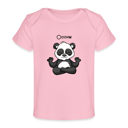 Baby Bio-T-Shirt - Ooohm Panda - Hellrosa