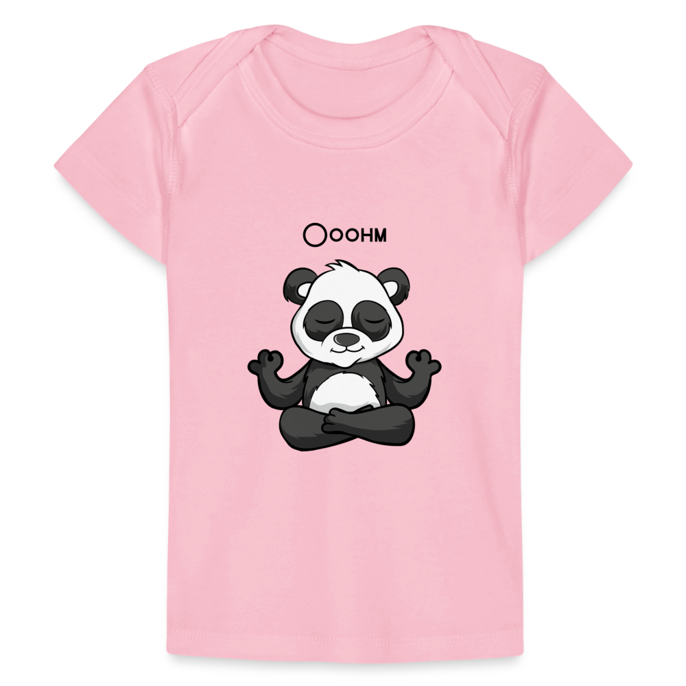 Baby Bio-T-Shirt - Ooohm Panda - Hellrosa