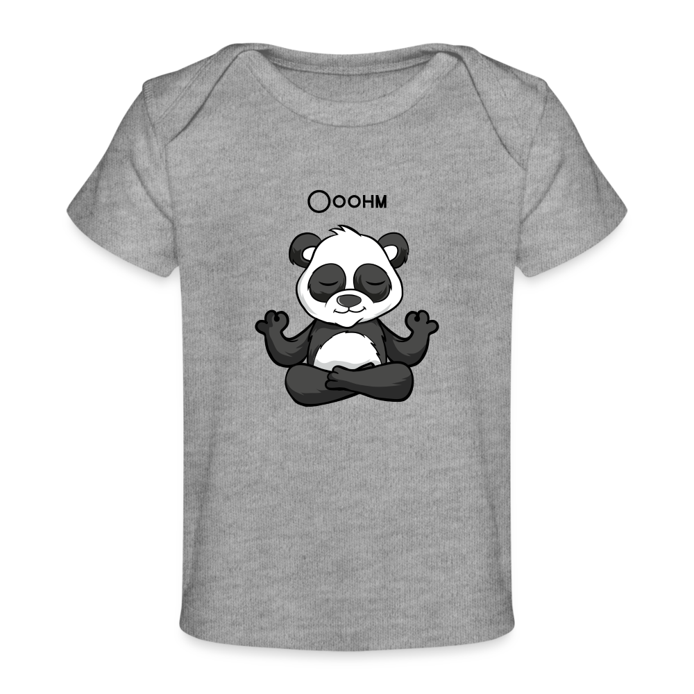 Baby Bio-T-Shirt - Ooohm Panda - Grau meliert