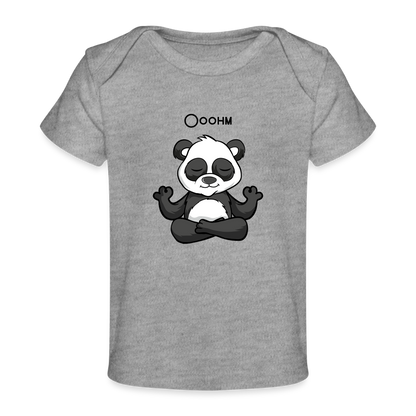 Baby Bio-T-Shirt - Ooohm Panda - Grau meliert