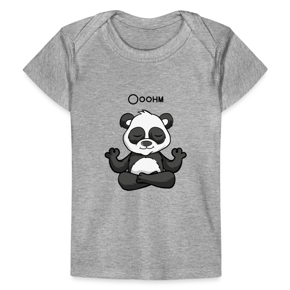 Baby Bio-T-Shirt - Ooohm Panda - Grau meliert