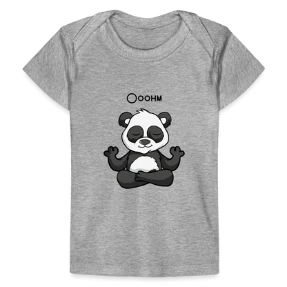 Baby Bio-T-Shirt - Ooohm Panda - Grau meliert