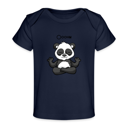 Baby Bio-T-Shirt - Ooohm Panda - Dunkelnavy