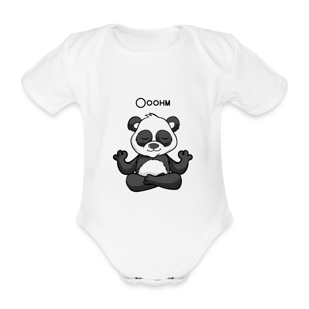 Baby Bio-Kurzarm-Body - Ooohm Panda - weiß