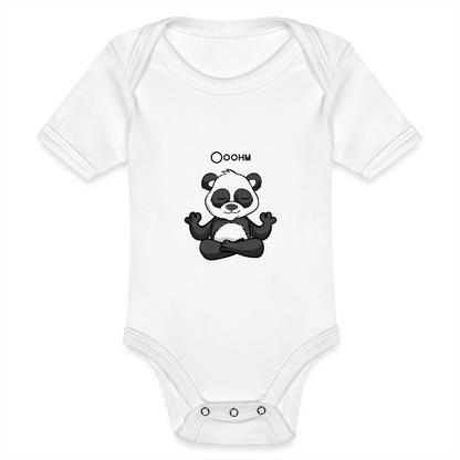 Baby Bio-Kurzarm-Body - Ooohm Panda - weiß