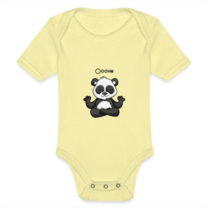 Baby Bio-Kurzarm-Body - Ooohm Panda - Hellgelb