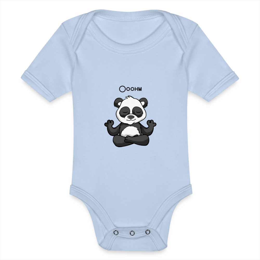 Baby Bio-Kurzarm-Body - Ooohm Panda - Sky