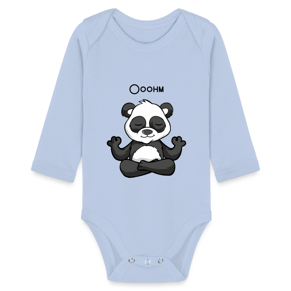 Baby Bio-Langarm-Body - Ooohm Panda - Sky