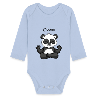 Baby Bio-Langarm-Body - Ooohm Panda - Sky