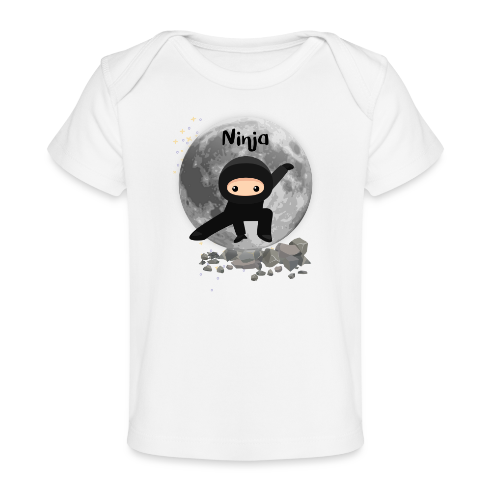 Baby Bio-T-Shirt - Ninja - weiß