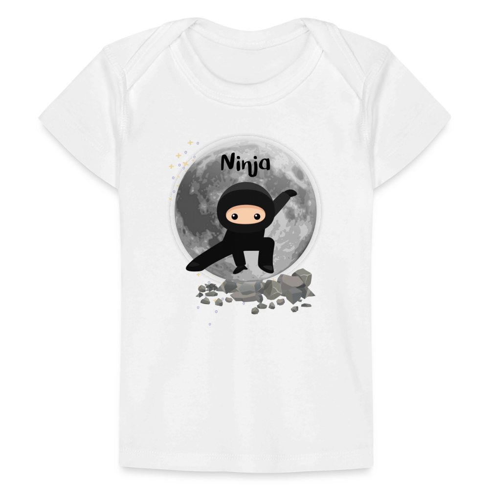 Baby Bio-T-Shirt - Ninja - weiß