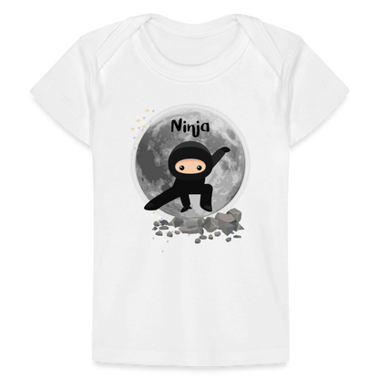 Baby Bio-T-Shirt - Ninja - weiß